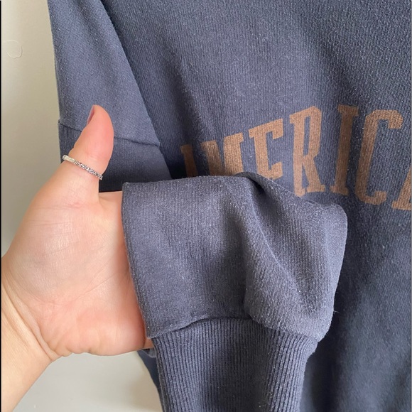 Washed Navy pullover - Picture 3 of 4